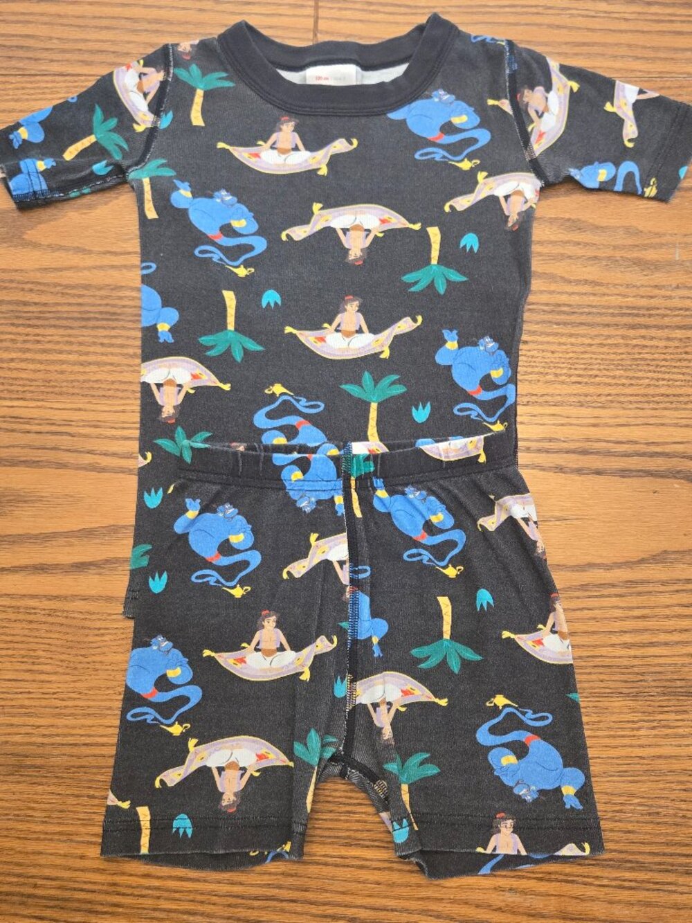 Hanna Andersson Disney Aladdin Pajamas / PJs / Short Johns - Size 120 / 6/7.